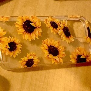 iPhone 12 Pro PHONE CASE WITH SUNFLOWERS w/ glass screen protector